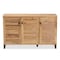 Baxton Studio Coolidge ModernOak Brown Finished Wood 3-Door Shoe Storage Cabinet 197-11927-ZORO - alternate 10